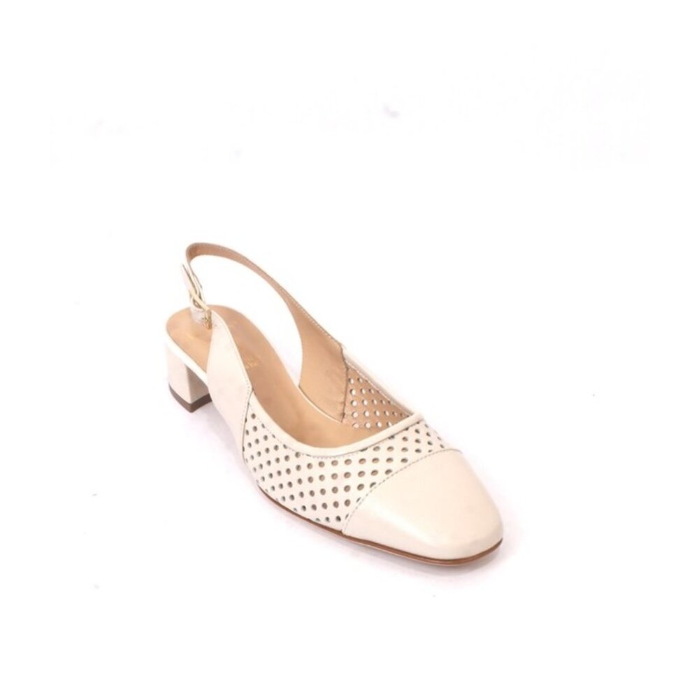 Luca Grossi 827 Beige Leather Slingbacks Sandals